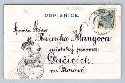 Postcard Dačice winter motif (M2592)