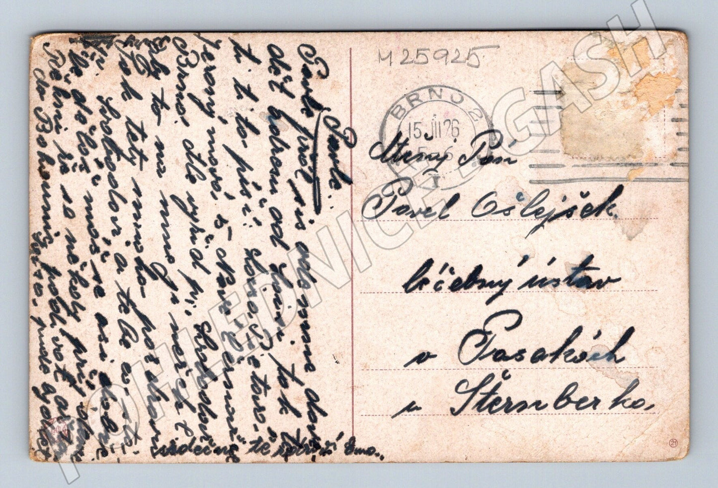 Pohlednice dítě s květinami 1926 (M25925)