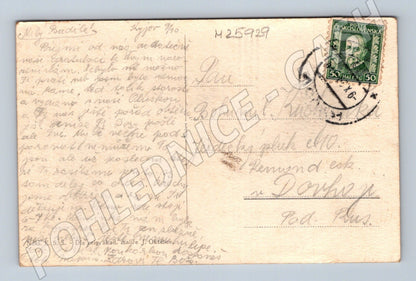 Pohlednice Kytice pomněnek blahopřání 1938 (M25929)