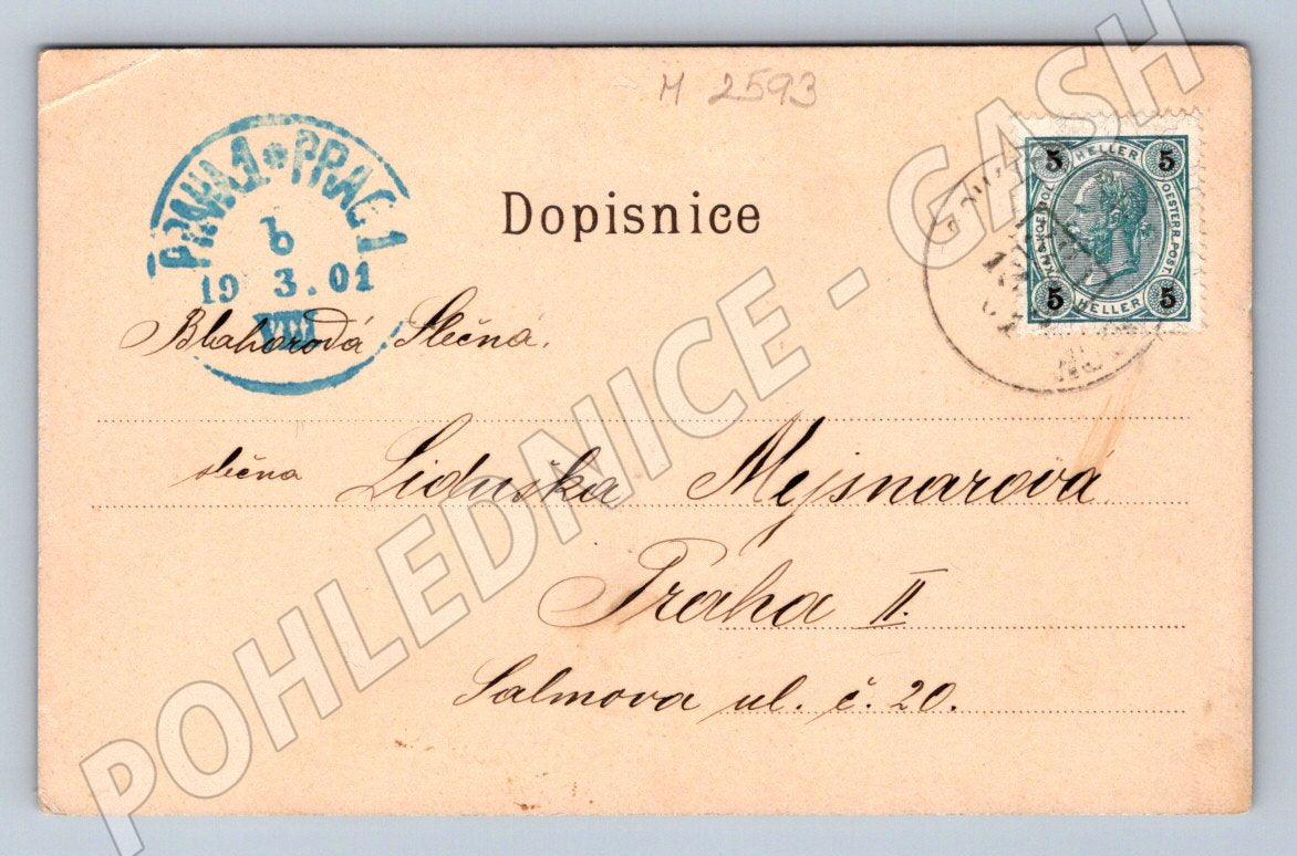 Postcard mill and flowers postcard (M2593)