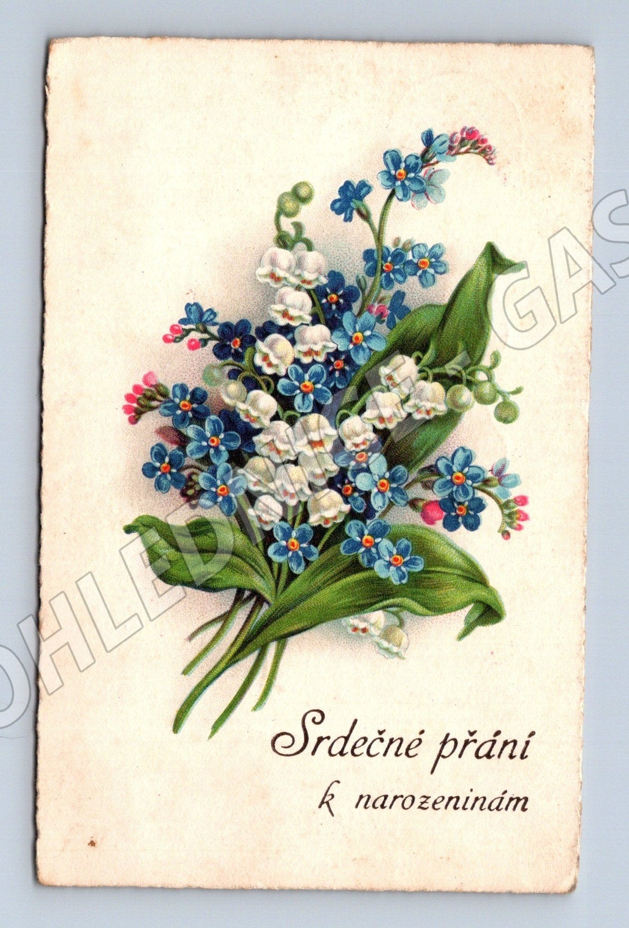 Pohlednice narozeninová kytice 1948 (M25950)