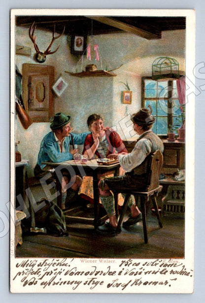 Postcard countryside at the table ethnography (M2596)