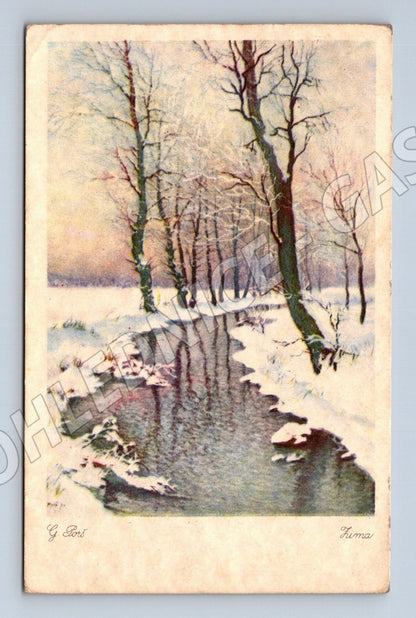 Pohlednice Slovensko Trnava zimní krajina 1933 (M25973)