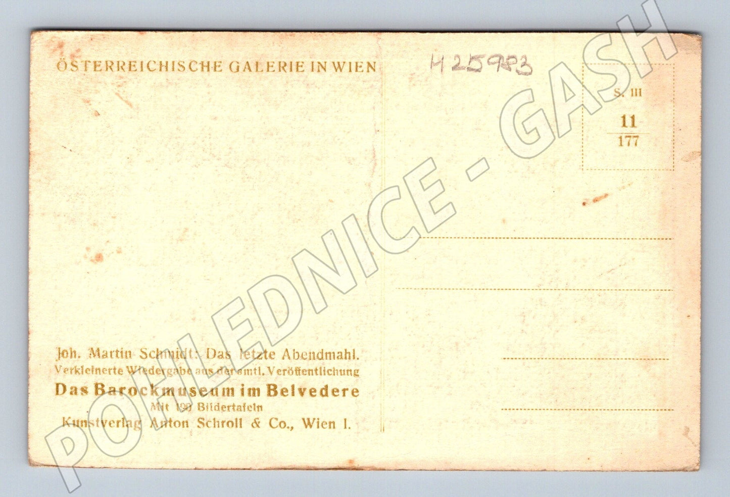 Pohlednice Rakousko Joh. Martin Schmidt Poslední večeře (M25983)