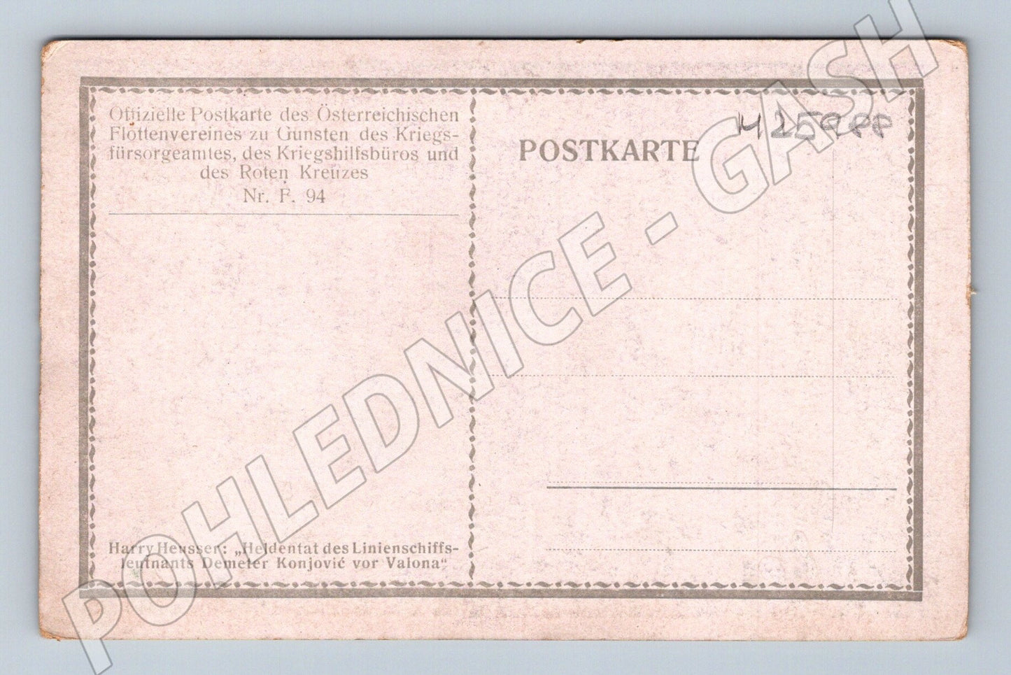 Pohlednice Rakousko letecká a námořní bitva 1915 (M25988)