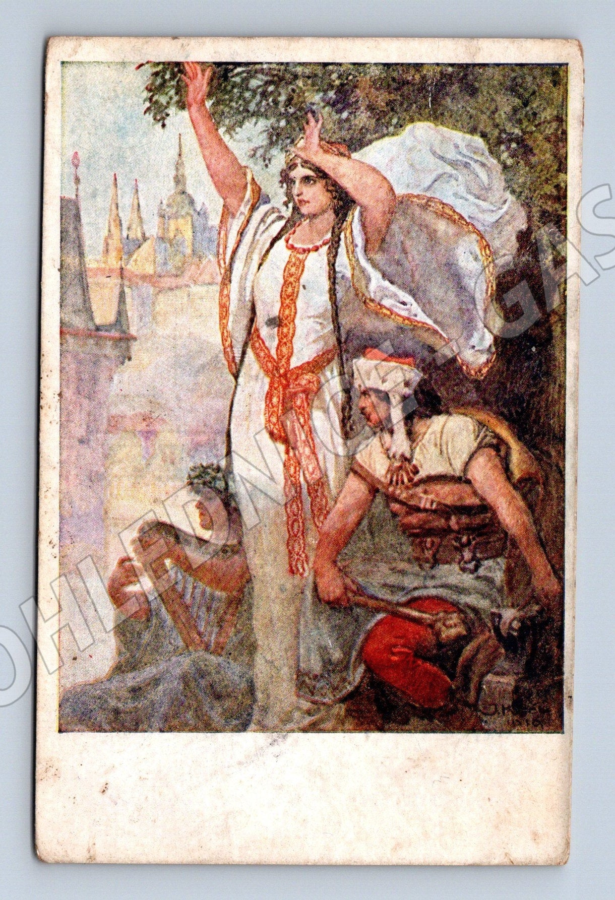 Pohlednice J. Kočí Libuše vlastenecký motiv (M25996)