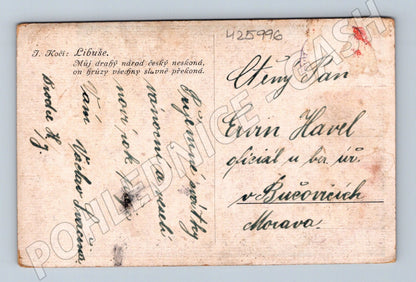 Pohlednice J. Kočí Libuše vlastenecký motiv (M25996)