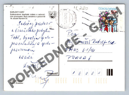 Pohlednice Karlovy Vary – historická pohlednice, více záběrů (M260)