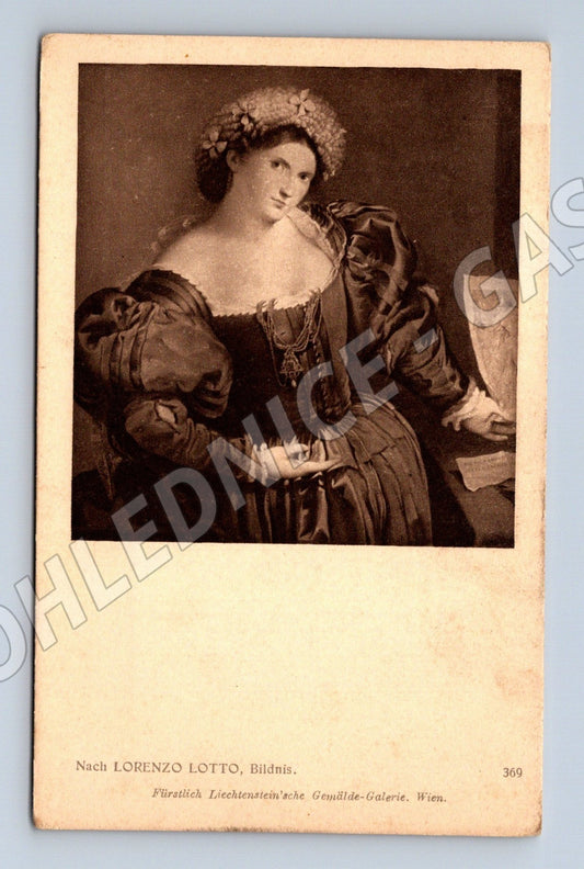 Pohlednice Rakousko portrét ženy Lorenzo Lotto 1908 (M26005)
