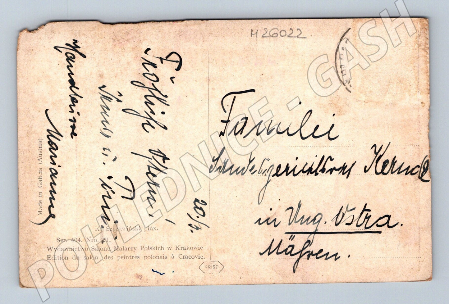 Pohlednice Polsko Velikonoce lidové kroje 1909 (M26022)
