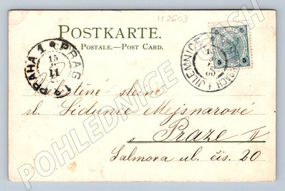 Postcard winter cottage with handwriting (M2603)