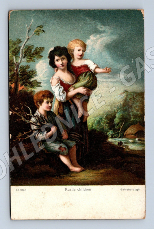 Pohlednice Velká Británie Rustic children dle Gainsborough (M26041)