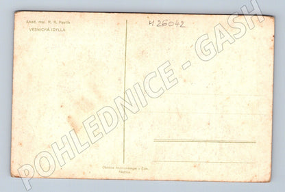 Pohlednice Vesnická idylla akad. mal. R. K. Pavlik (M26042)