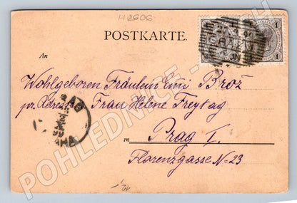 Postcard female portrait with dedication (M2606)