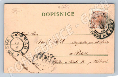 Postcard flowers and country house (M2607)