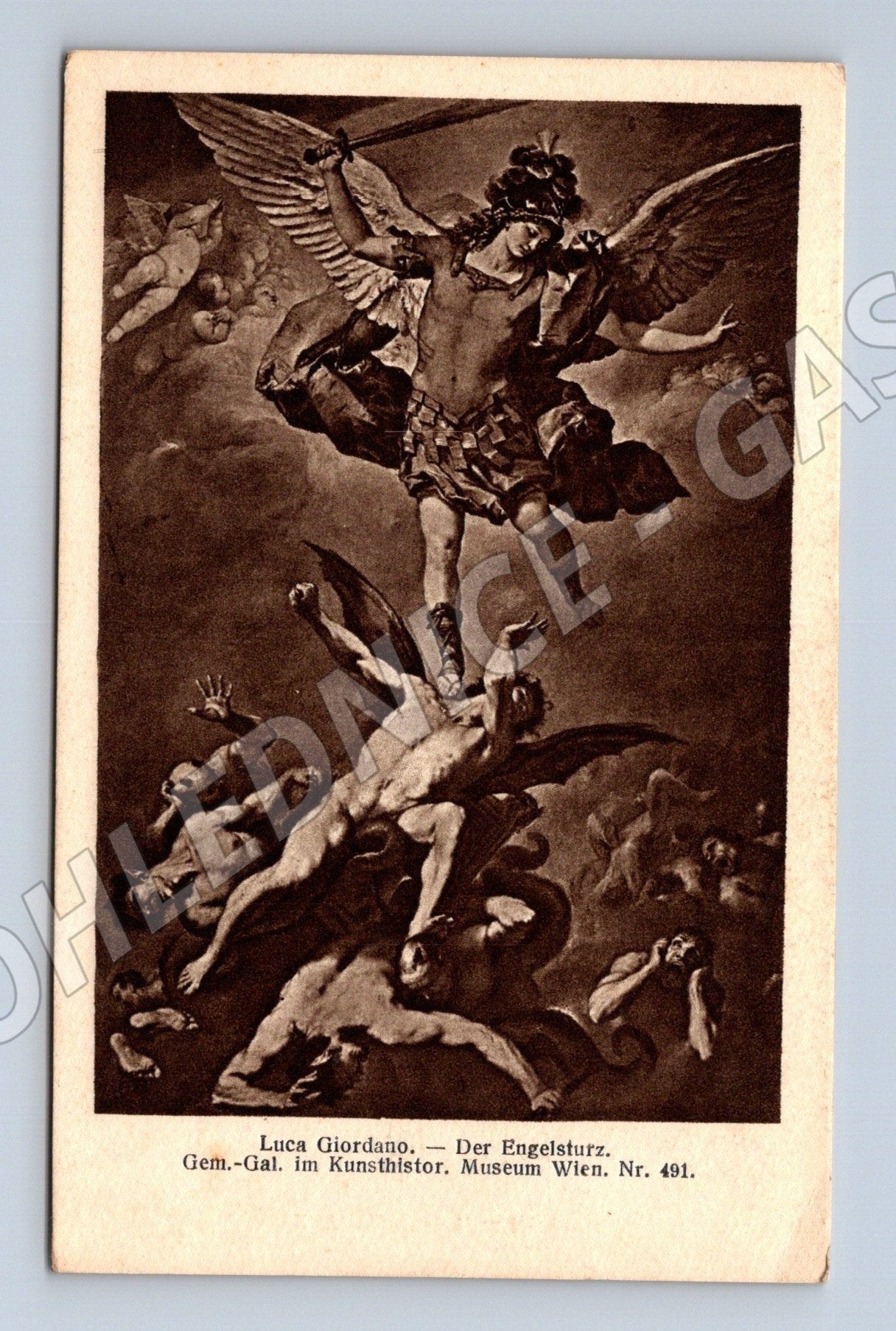 Pohlednice Rakousko Luca Giordano Der Engelsturz (M26070)