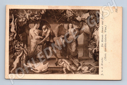 Pohlednice Rakousko Vídeň Allegorie Leden Únor 1906 (M26078)