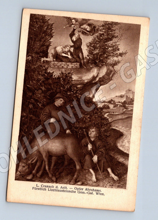 Pohlednice Rakousko Obraz L. Cranach Opfer Abrahams (M26085)