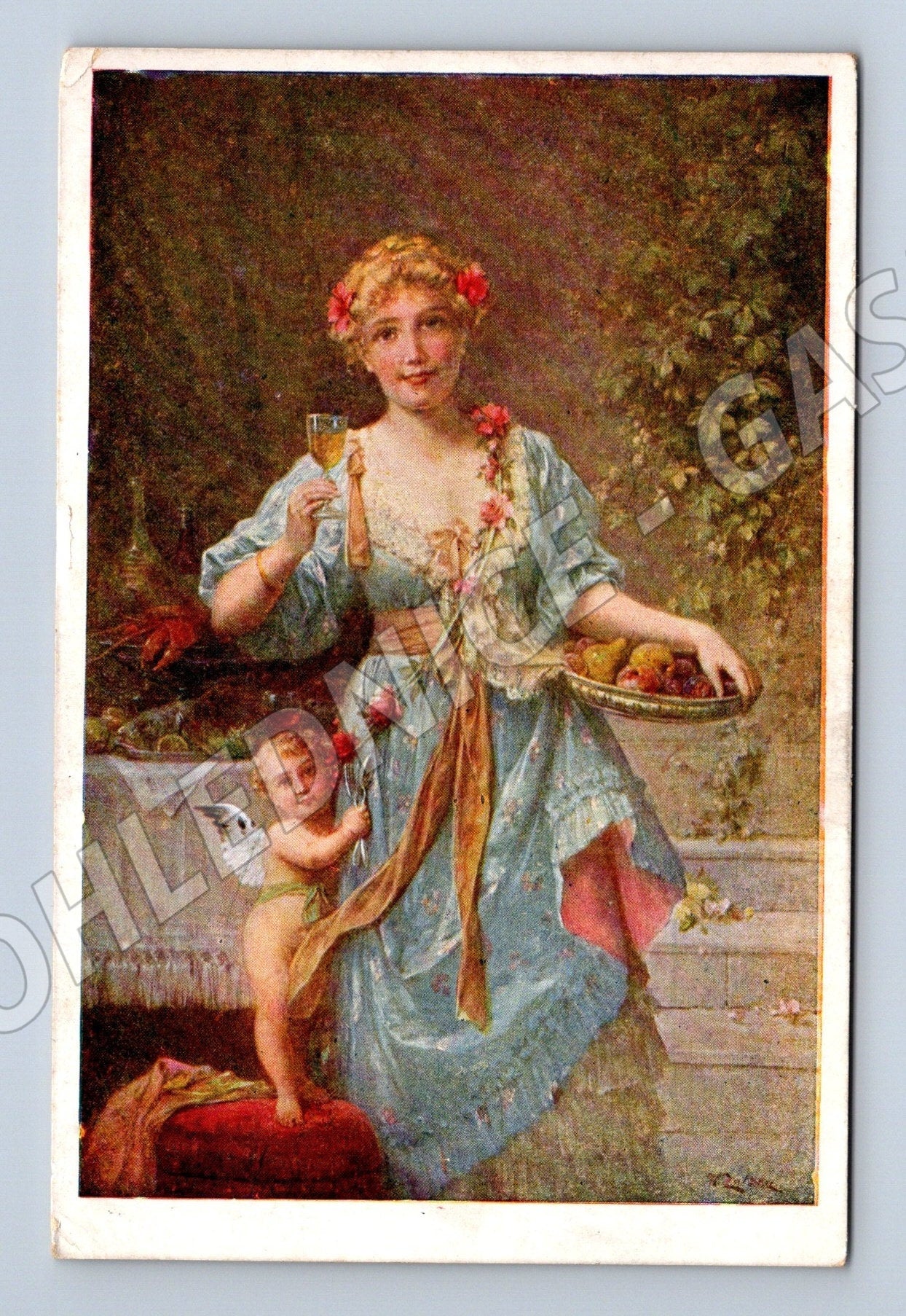 Pohlednice Hans Zatzka žena anděl (M26086)