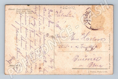 Pohlednice Dopis tatínkovi otec a dítě (M26092)