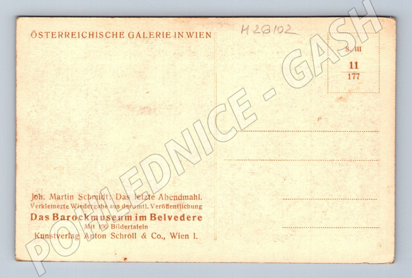 Pohlednice Rakousko Poslední večeře 1930 (M26102)