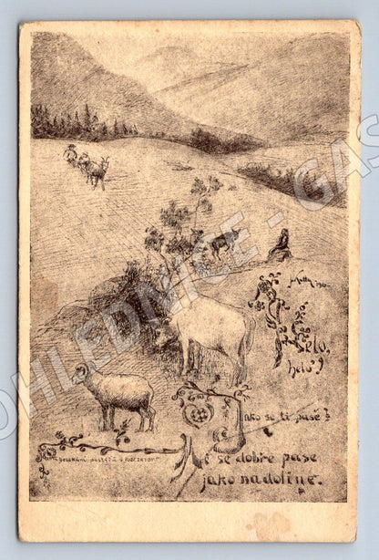 Postcard of shepherds' greetings 2nd Freedom Guard Regiment (M2612)
