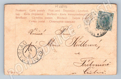 Postcard colored flower written (M2614)