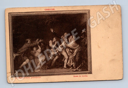 Pohlednice Greuze La Malédiction paternelle Louvre (M26144)