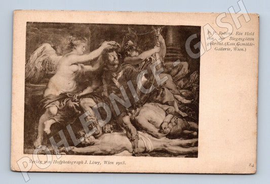 Pohlednice Rakousko Rubens korunování hrdiny 1903 (M26147)