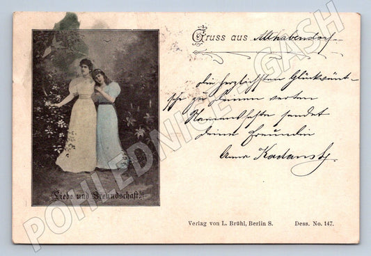 Postcard Liebe und Freundschaft portrait (M2615)