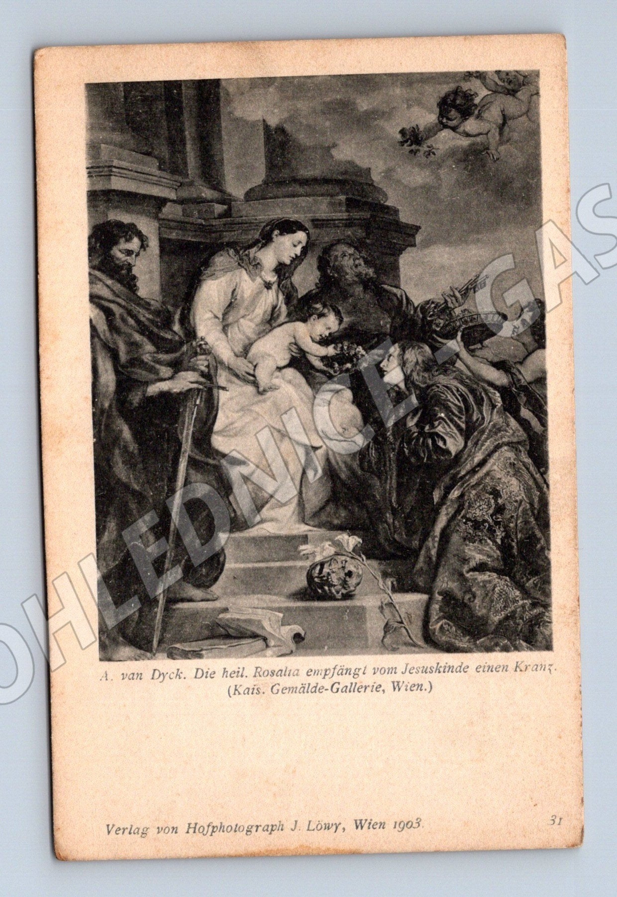 Pohlednice Rakousko A. van Dyck sv. Rosalie 1903 (M26151)