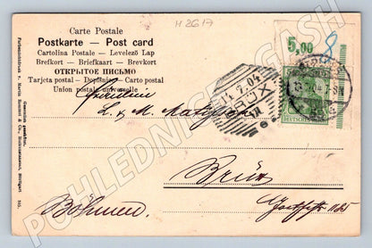 Postcard plum vintage motif (M2617)