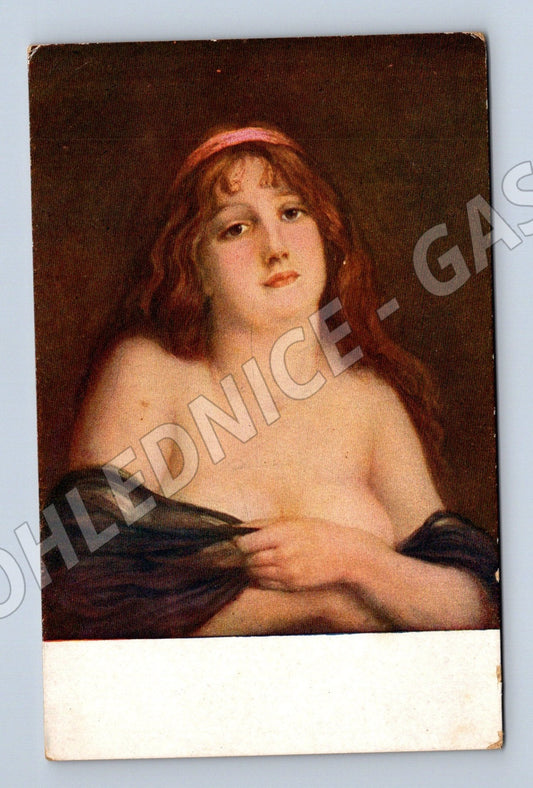 Pohlednice Leigh Hunt Reflexe žena malba (M26179)