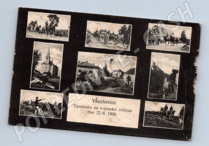 Pohlednice Všechovice vojenské cvičení 1906 (M26197)