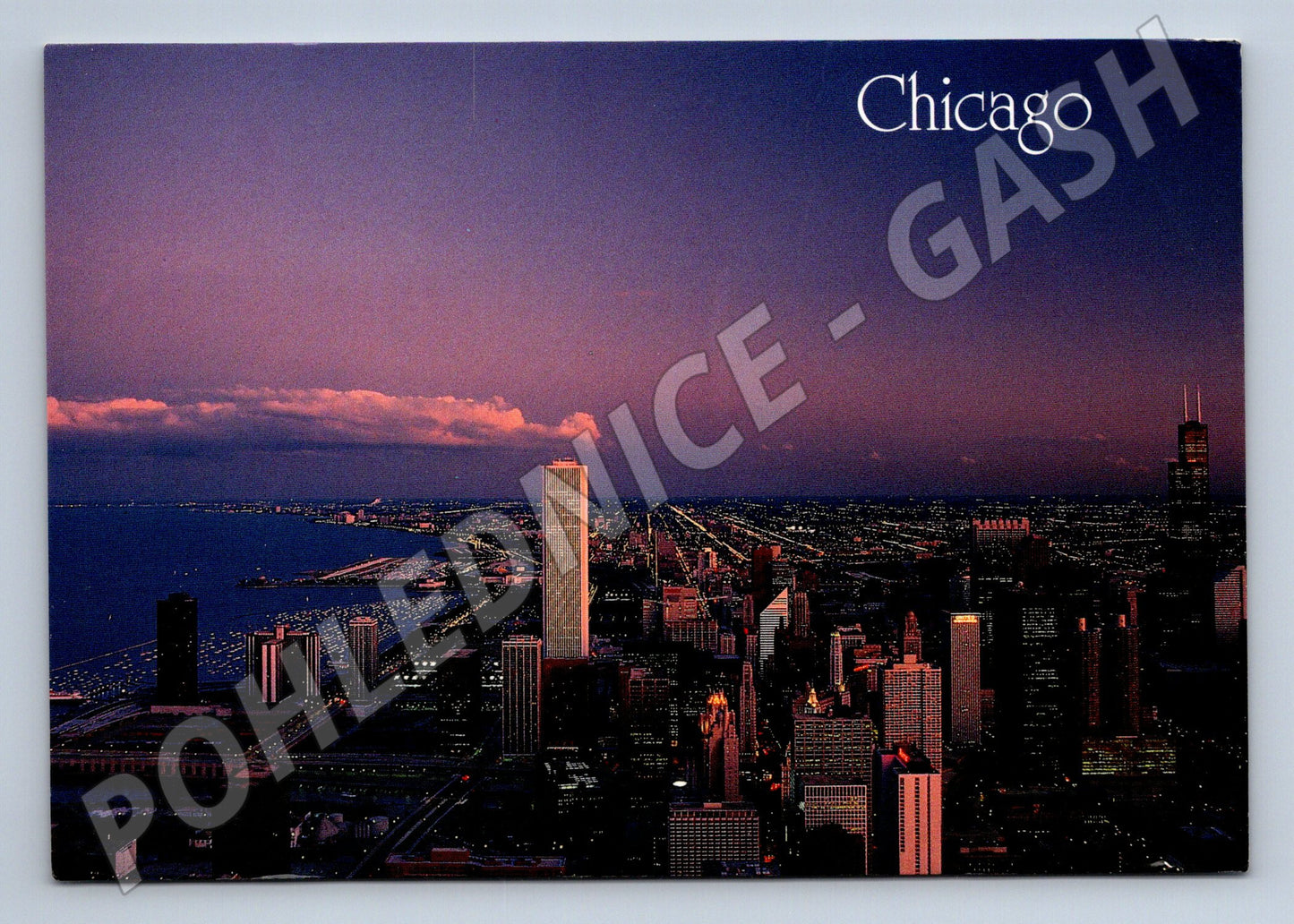 Pohlednice USA Chicago večerní panorama 1993 (M26224)