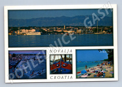 Pohlednice Chorvatsko Novalja Strasko marina pláž (M26226)