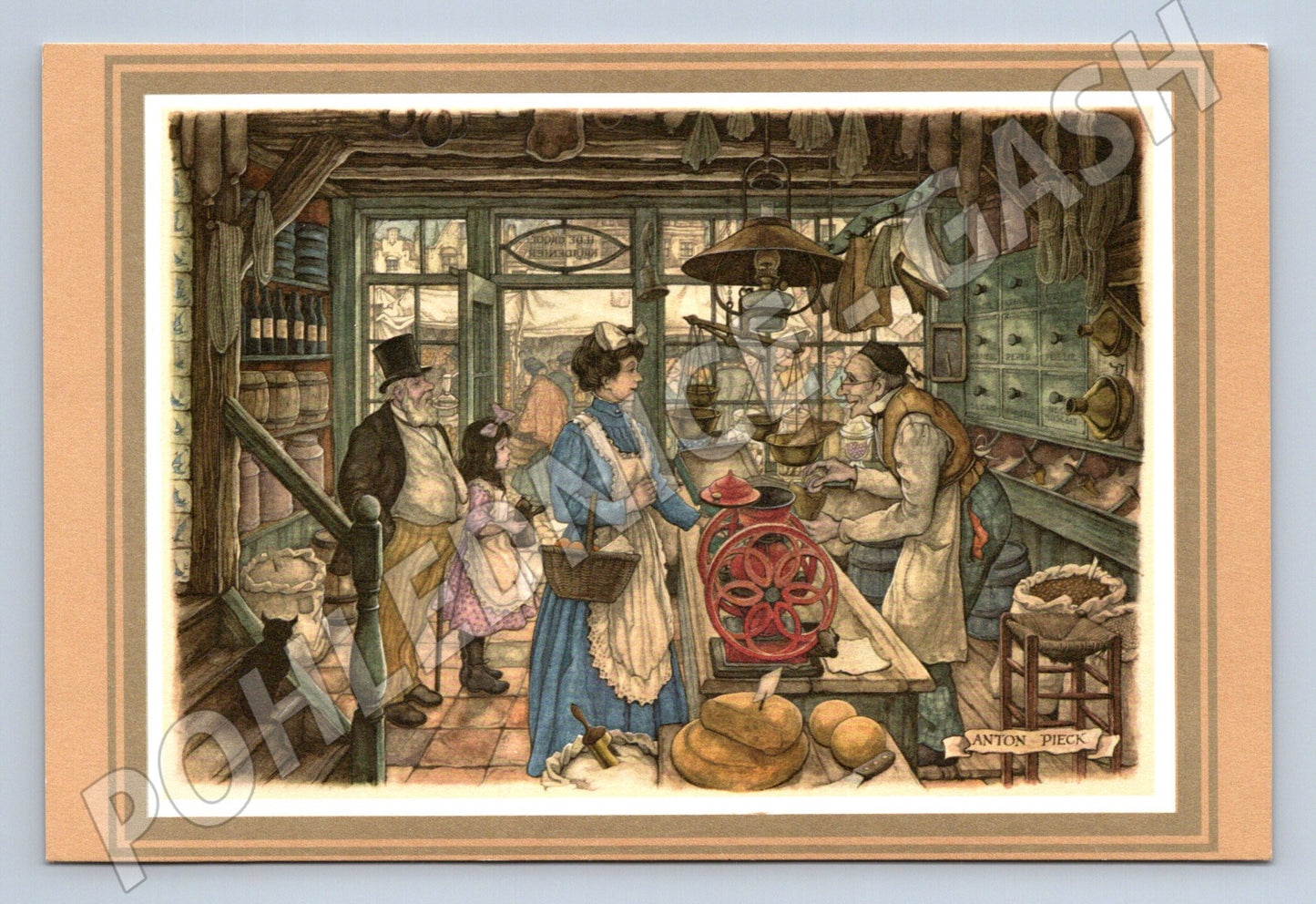 Pohlednice Anton Pieck starý obchod (M26228)