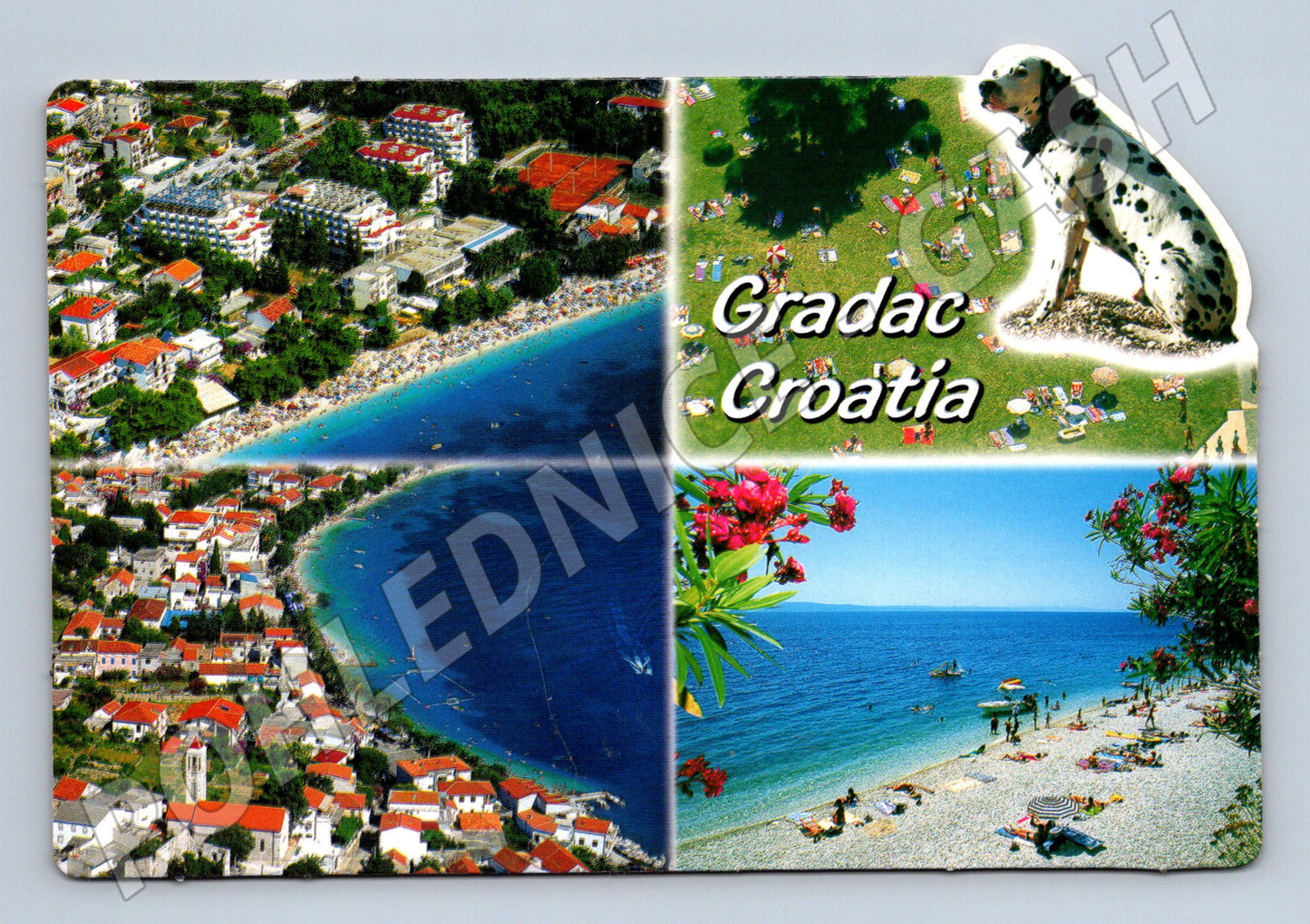 Pohlednice Chorvatsko Gradac pláže a město 2003 (M26229)