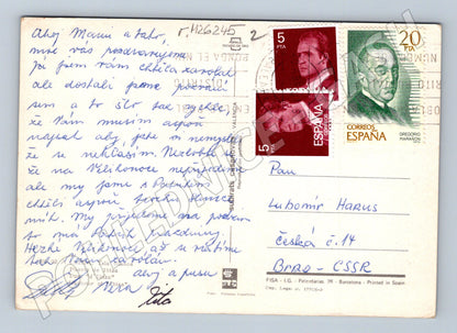 Pohlednice Španělsko Ibiza přístav 197x (M26245)