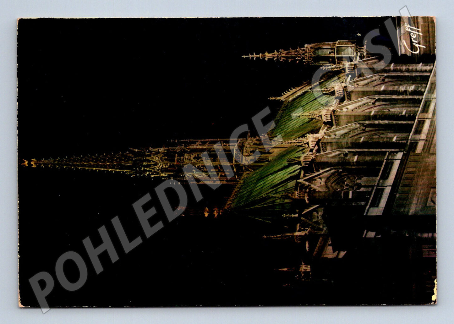 Pohlednice Francie Paříž Sainte-Chapelle v noci 1970 (M26252)