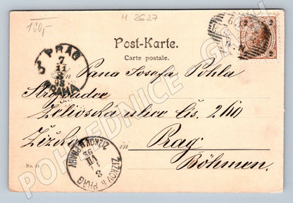 Postcard dance and costumes 1898 (M2627)