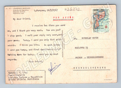 Pohlednice Mosambik Lourenço Marques ulice 1967 (M26272)
