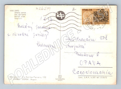 Pohlednice Italie Capri letecký pohled 1972 (M26279)