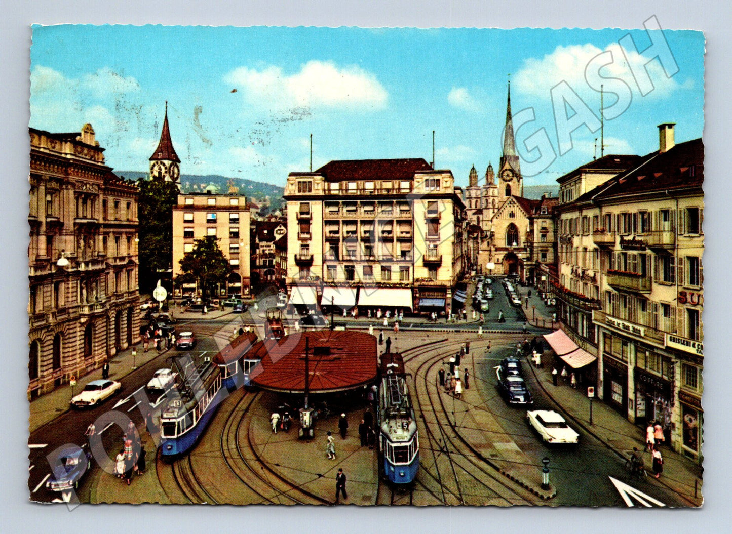 Pohlednice Švýcarsko Curych Paradeplatz 1974 (M26282)