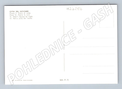 Pohlednice Vatikán Svatopetrské náměstí fontána 1971 (M26286)