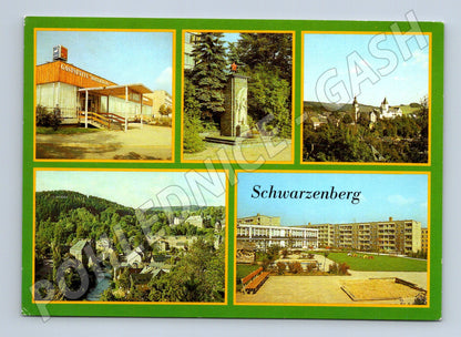 Pohlednice Německo Schwarzenberg multi-view 1988 (M26288)