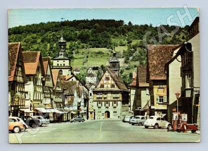 Pohlednice Německo Künzelsau Hlavní ulice s radnicí 1971 (M26292)