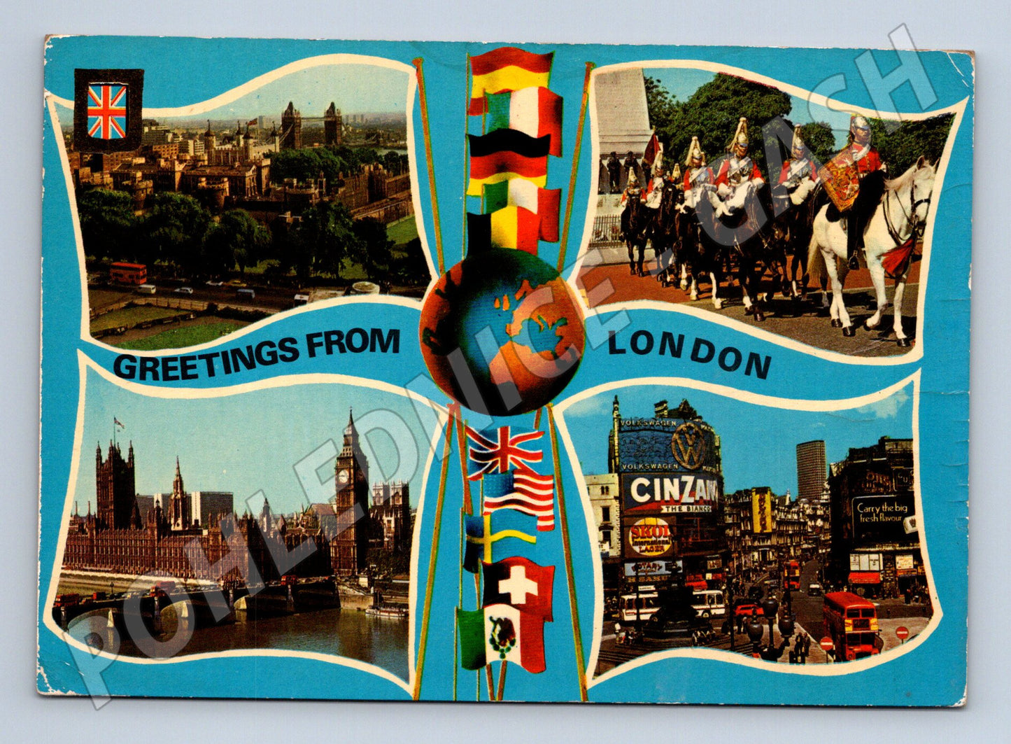 Pohlednice Velká Británie Londýn koláž památek 1978 (M26300)