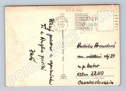Pohlednice Velká Británie Londýn koláž památek 1978 (M26300)