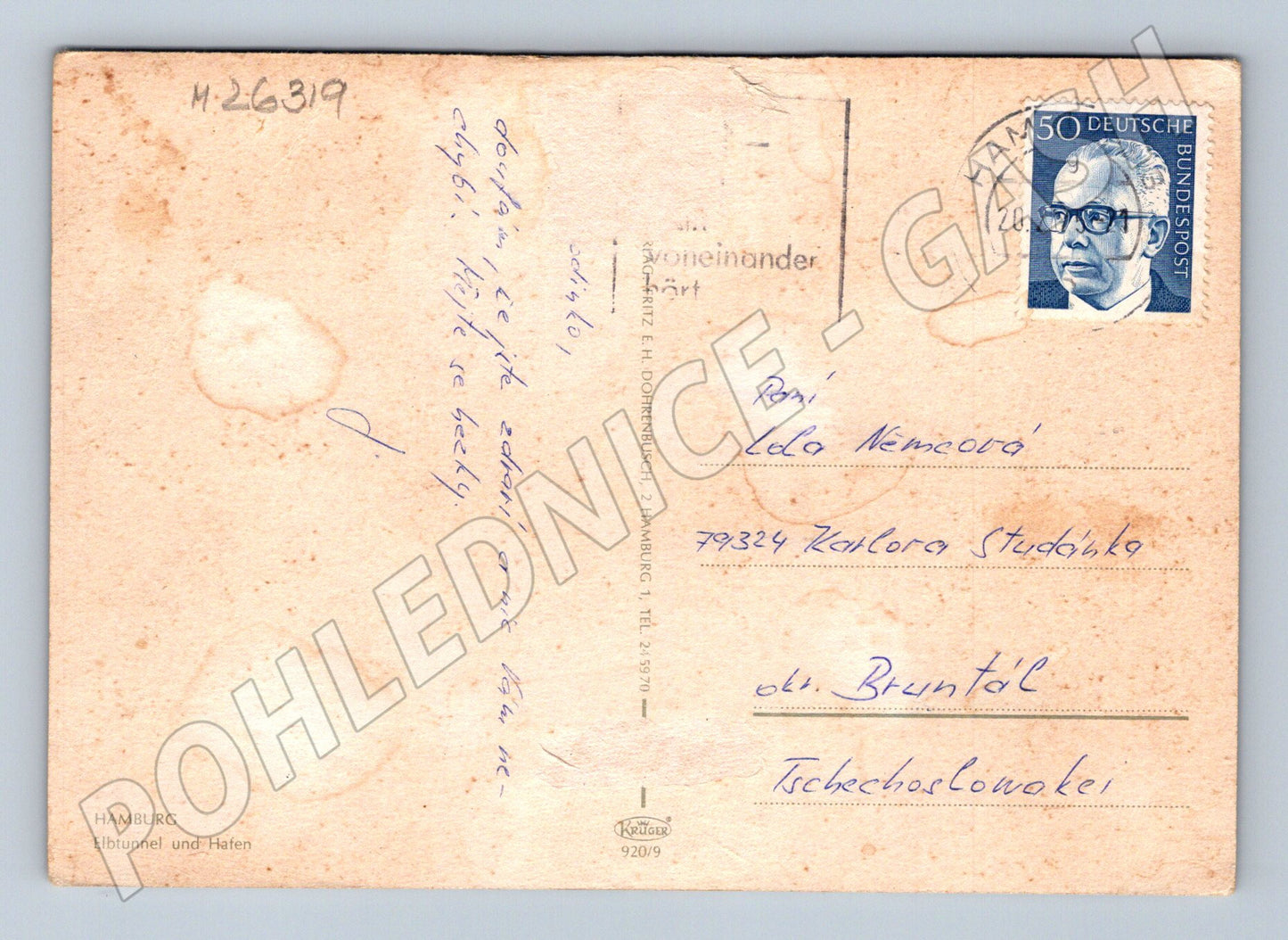 Pohlednice Německo Hamburg přístav 1959 (M26319)